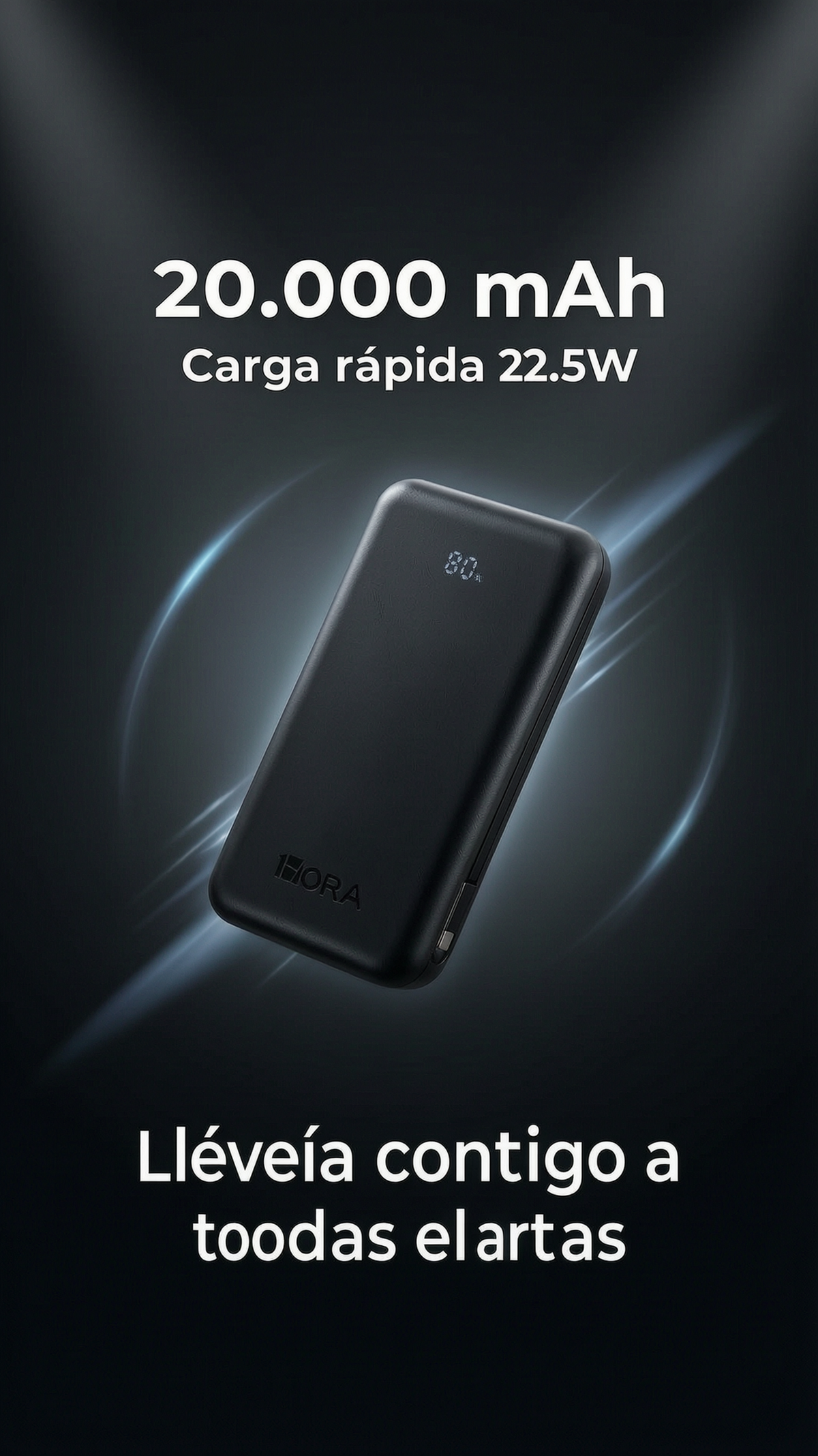 Power Bank 20.000 mAh - Carga Rápida 22.5W