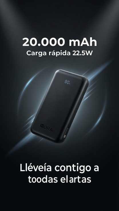 Power Bank 20.000 mAh - Carga Rápida 22.5W