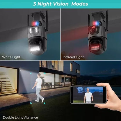 Cámara de Seguridad 2 en 1 4MP — Doble Lente con Rotación 360°
