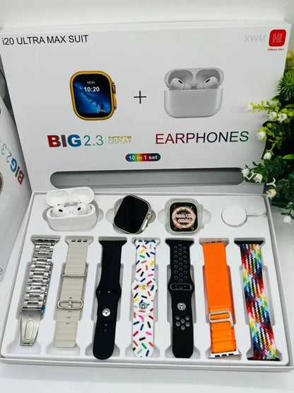 COMBO SMARTWATCH I20 ULTRA ⌚+ AUDÍFONOS 🎧 + MOCHILA 🎒 + 7 CORREAS