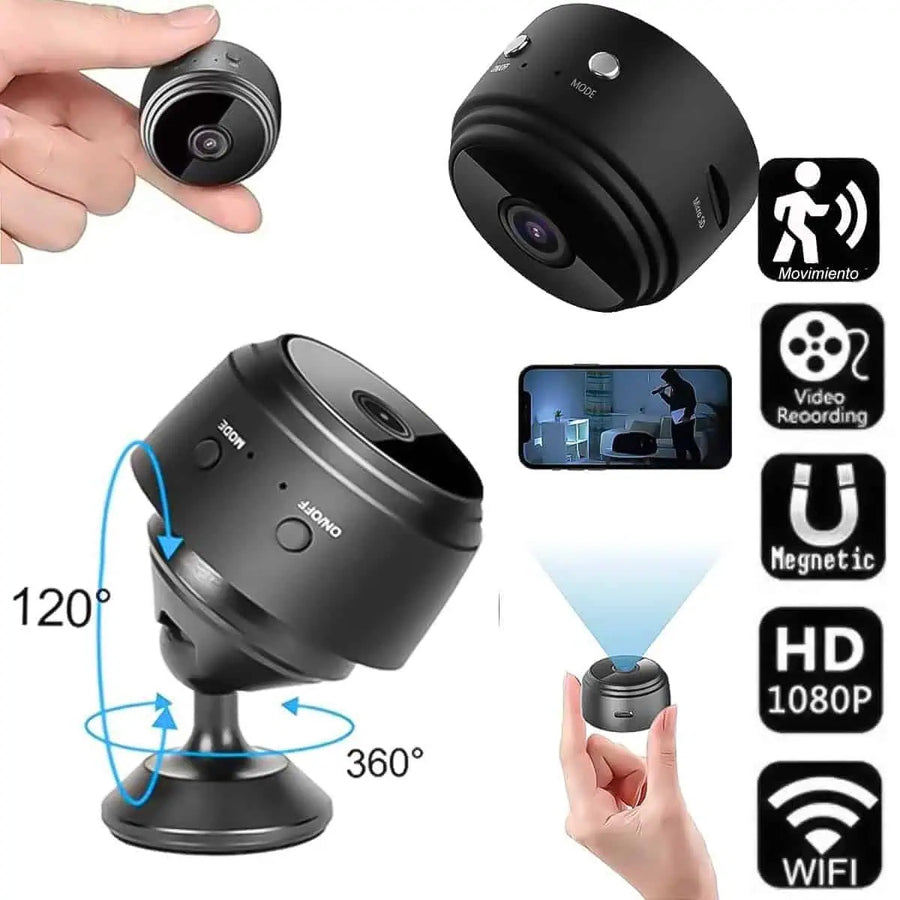 Mini cámara de seguridad WiFi 720P - monitoreo desde tu celular
