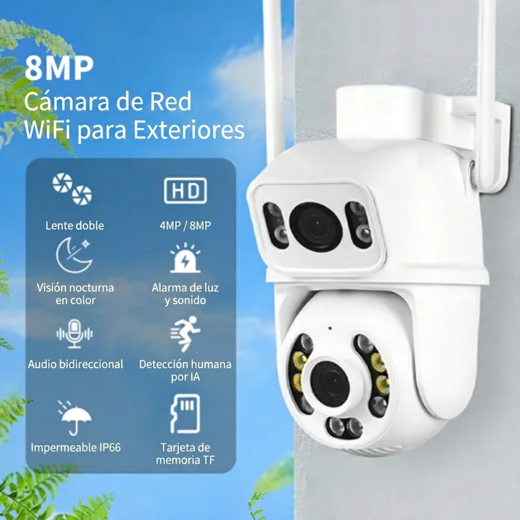 Características de la cámara WiFi de doble lente