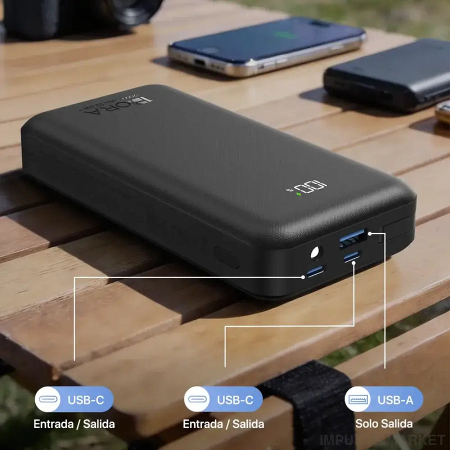 Power Bank 20.000 mAh - carga rápida 22.5W